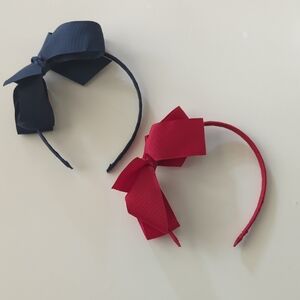 EUC Red and Blue Bow Headbands